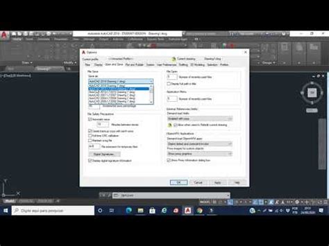Cad Como Configurar Para Salvar Em Vers Es Anteriores No Autocad Youtube