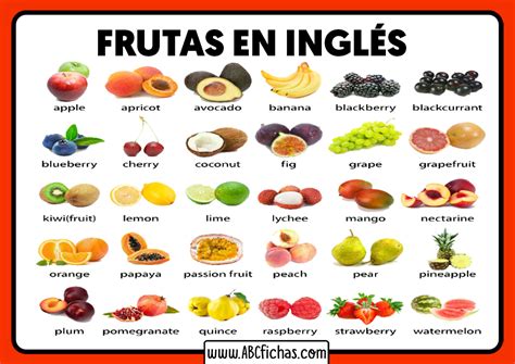 Top 186 Frutas En Ingles Y En Español Con Imagenes Smartindustrymx