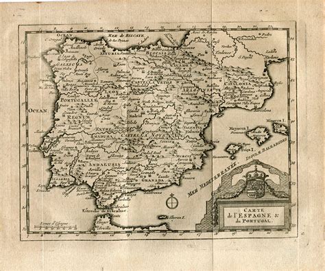 Carte De Lespagne Et Du Portugal Grabado Por Peter Vander Aa Alvarez