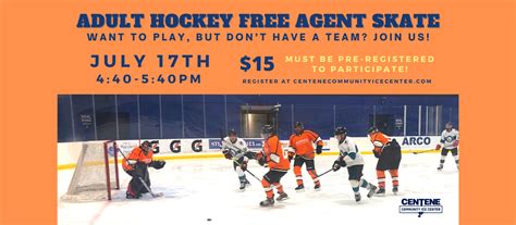 adult hockey free agent skate centene community ice center