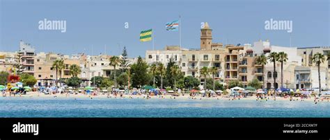 Pretty Bay Beach At Birżebbuġa Malta Stock Photo Alamy