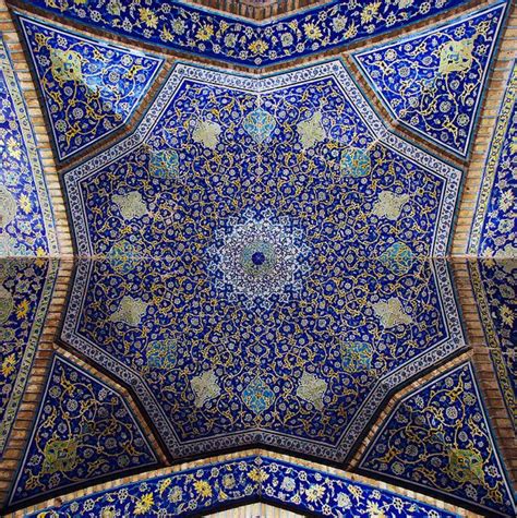 Shah Mosque Ceiling Persian Blue Persian Architecture Islamic Art Islamic Architecture