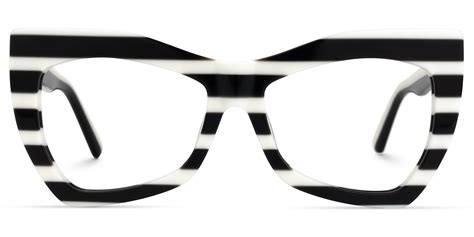 payne geometric black white eyeglasses vooglam