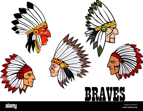 Native American Headdresses Stock Vector Images Alamy