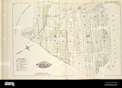 Vol 4 Plate I Map Bound By Ninth Ave Prospect Park City Line