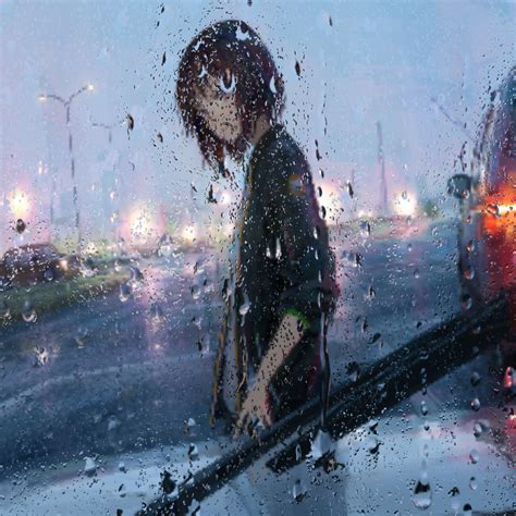Живые обои Girl In Rain Wallpaper Engine
