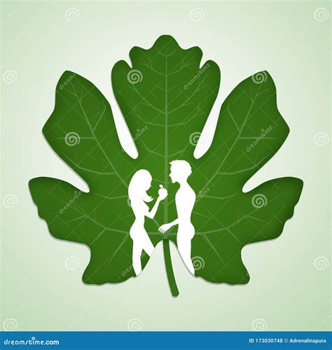 Adam And Eve Silhouette Royalty Free Stock Image