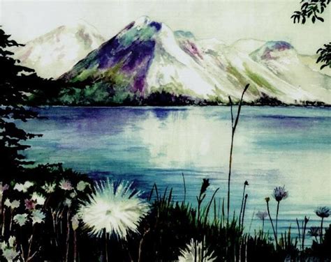 Mountain Serenity By Brenda Owen Landscape Painting Watercolor