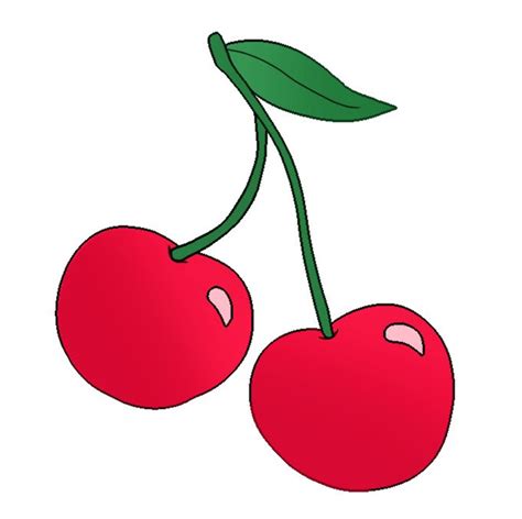 Cute Lil Cherry Bunch Cherry Drawing Cherries Painting Fruits Drawing