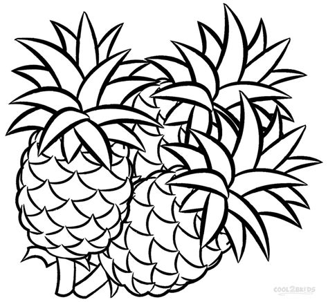 Pineapple Coloring Pages To Download And Print For Free