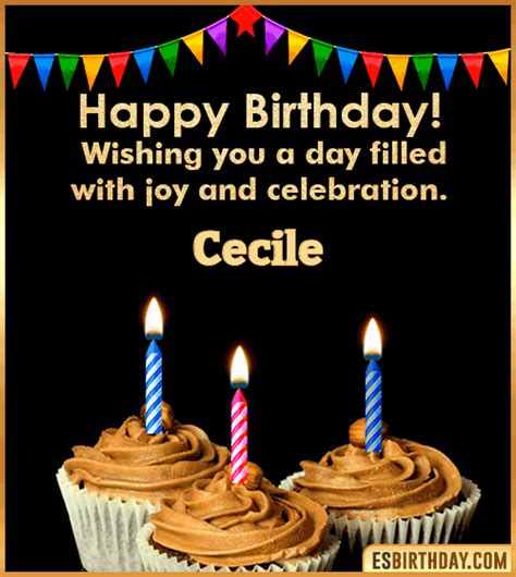 Happy Birthday Cecile  🎂 Images Animated Wishes【28 S】