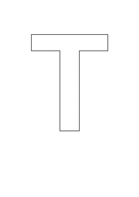 Letter Stencil Bold Uppercase T Letter