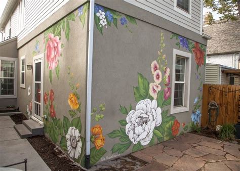 Murals Flower Wall Mural Garden Mural Murals Street Art Exterior