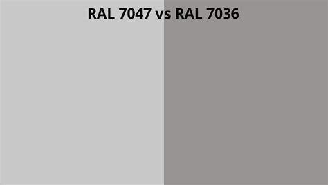 RAL 7047 Vs 7036 RAL Colour Chart UK