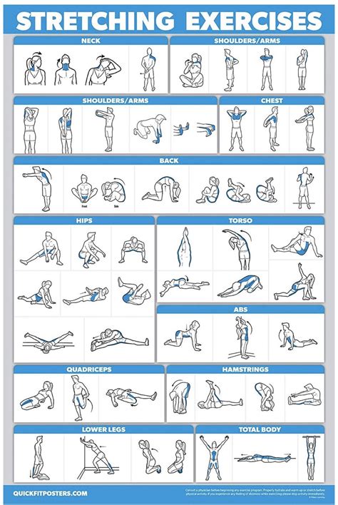 Stretching Exercises Calisthenics Workout Routine Gym Workout Chart
