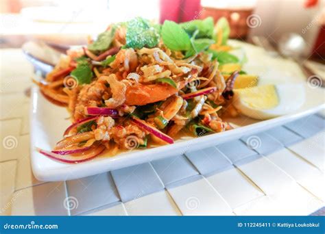 Banana Blossom Salad With Boiled Egg Stock Image Image Of Lunch