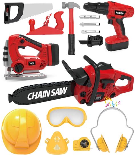 Exercise N Play Kids Power Tool Play Set W Electric Toy Drill Chainsaw