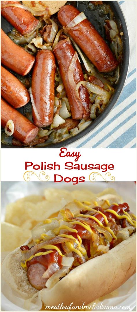 Hot dogs with cumberland sausages. Polish Sausage Dogs - Meatloaf and Melodrama