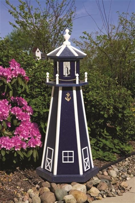 Amish Poly Garden Lighthouse Choose Your Size Outdoor Accents