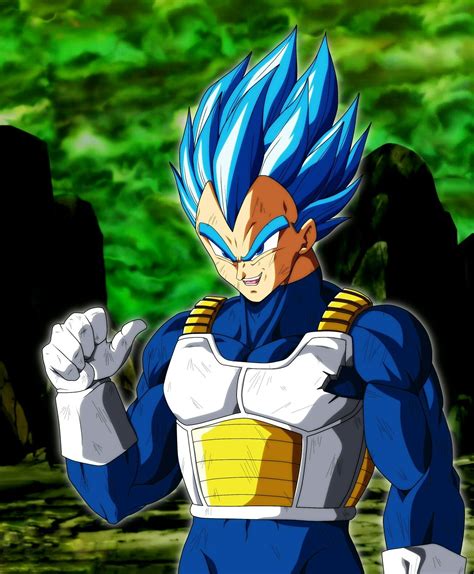 Vegeta Ssj Blue Full Power Universo 7 Dragones Personajes De Goku