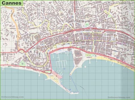 Large Detailed Map Of Cannes Detailed Map Map City Photo