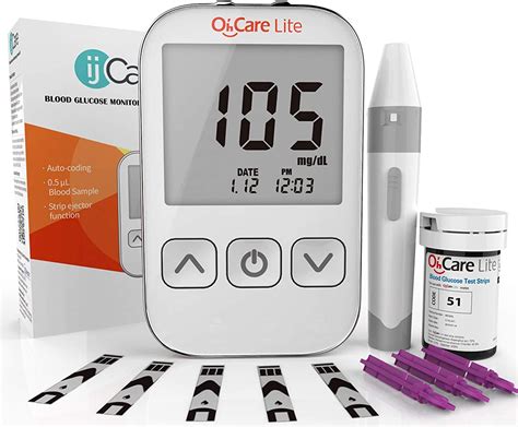 Amazon Com Ohcare Lite Blood Sugar Test Kit Blood Glucose Meter