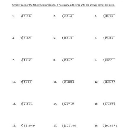 The first section provides questions in horizontal format; Multiplying And Dividing Decimals Worksheets | Dividing decimals, Decimals worksheets