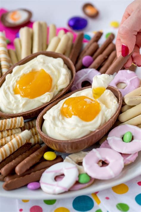 In this post i am sharing a collection of top 20 dessert recipes made without eggs. This Giant Cadbury Creme Egg Cheesecake Dip Recipe Is THE ...