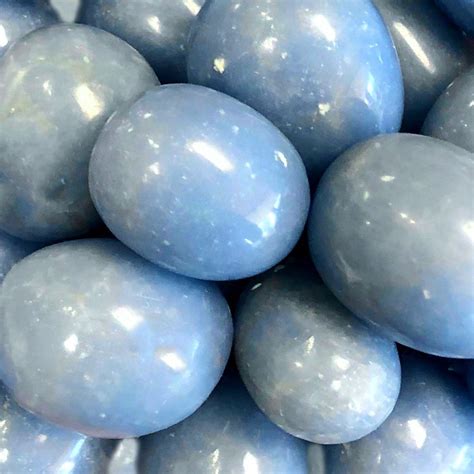 Angelite Tumbled Stone Crystalis Crystals Shop