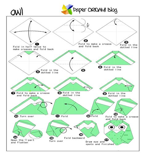 Owl Origami Folding Diagram Origami Photos