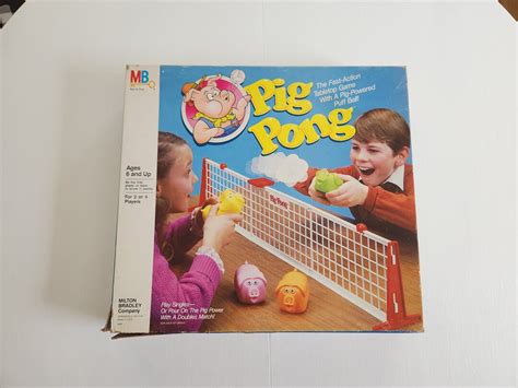 Vintage Pig Pong Game Retro 1980s Milton Bradley Kooky Etsy