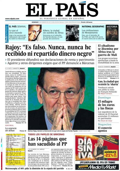 Periódico El País España Periódicos De España Edición De Domingo 3