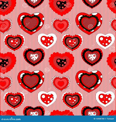 Seamless Valentine Pattern Stock Vector Illustration Of Painted 16908780