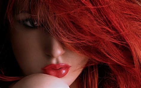 Hd Wallpaper Women Dyed Hair Red Lipstick Face Redhead Wallpaper Flare