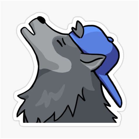 Howling Wolf With A Snap Back Sticker For Sale By Isopahasusi