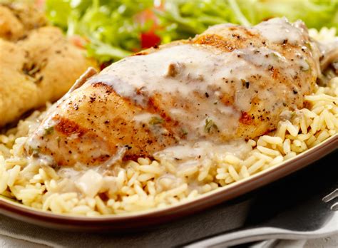 Remove chicken from pan, dump sauce pan ingredients into pan with chicken drippings. Chicken and Rice Casserole with Italian Dressing