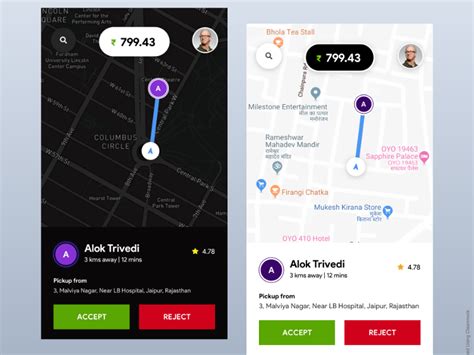 Uber Driver App New Ride Notification Mobile App Design Mobile Ui Taxi Driver Drivers Uber