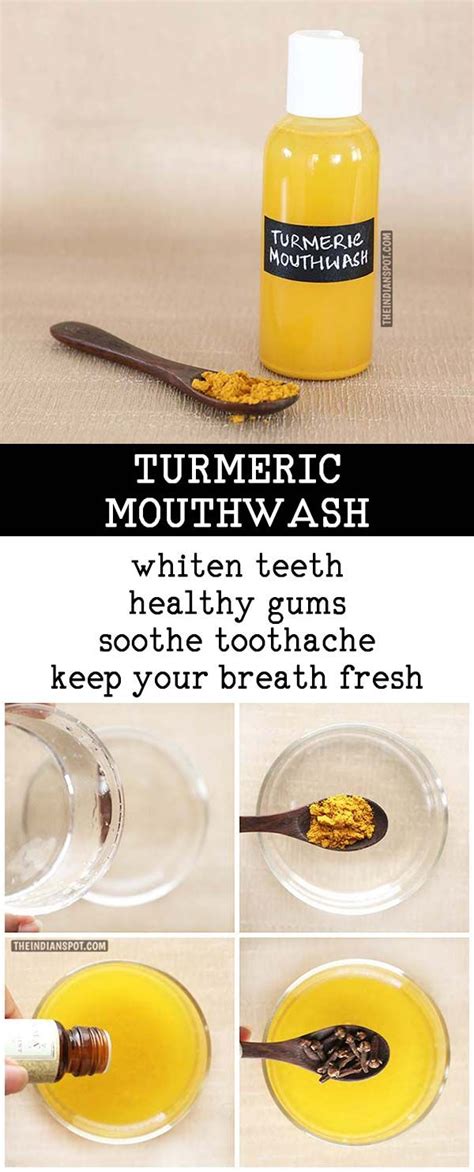 Homemade Turmeric Mouthwash For Whiter Teeth Homemade Mouthwash