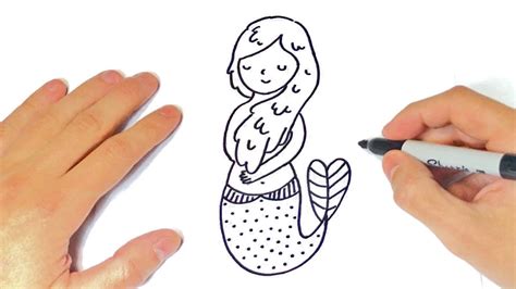 How To Draw A Mermaid Step By Step Drawing Of Pretty Mermaid