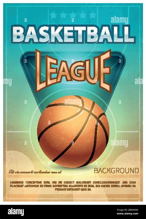 Basketball Tournament Sports Vector Poster Basketball Game Poster