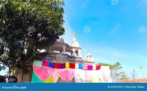 Decorated Beautiful Temple Sky Blue Stock Photo Image Of Karmo