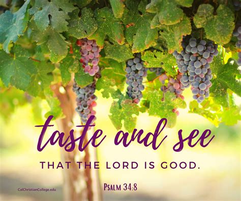 Taste And See That The Lord Is Good Psalm The Lord Is Good Taste And See Good Things
