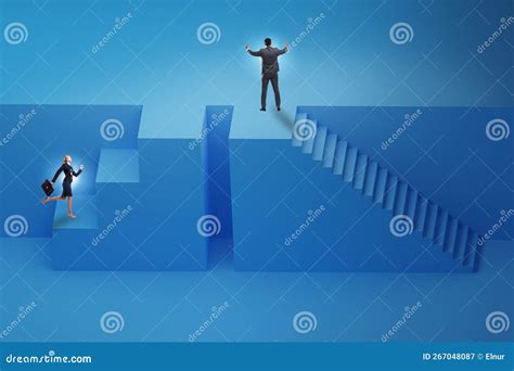 Gender Inequality In Career Ladder Concept Stock Image Image Of Career Discrimination 267048087