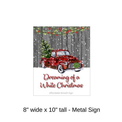 Affordable Wreath Signs Dreaming Of A White Christmas Wreath Sign 8x10
