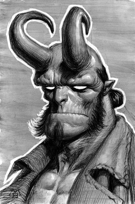 Hellboy Print From He Draws Drawing Dessin Peinture