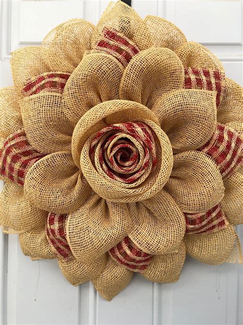 Rose Bud Outdoor Wreath Summer Decor Wreath Crafts Wreaths