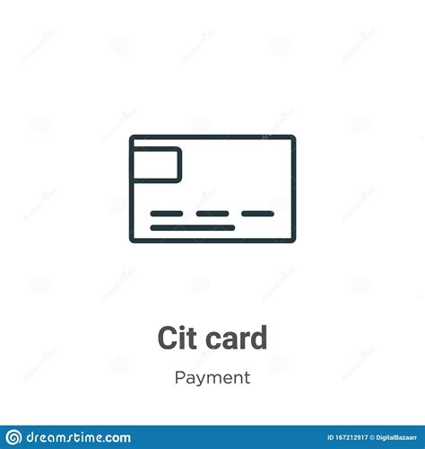 Credit Card Outline Vector Icon. Thin Line Black Credit Card Icon, Flat ...