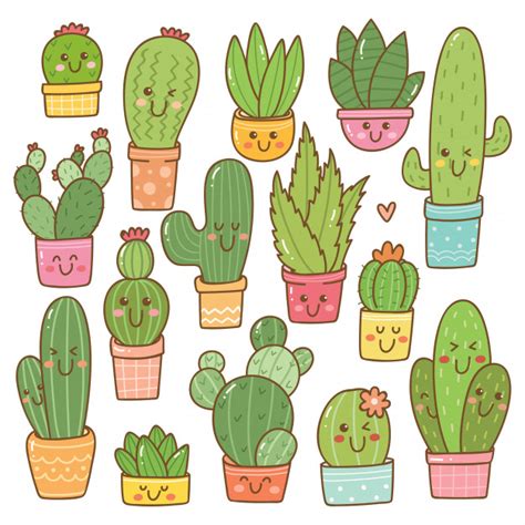 Cactus Doodle Plant Doodle Cactus Art Cactus Plants Green Cactus