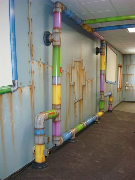 Pvc pipe in basement floor. if i were to have exposed pipes in a basement play room ...