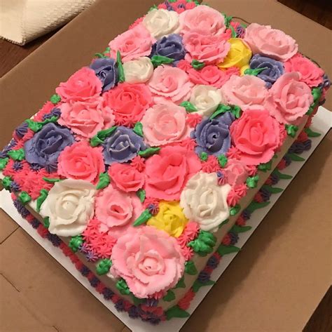 Spring Roses Sheet Cake